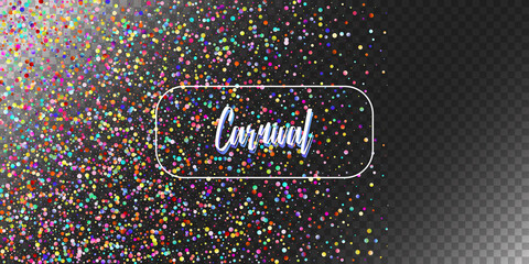 Carnival Confetti Explosion Vector Background. Colorful Circles, Bubbles, Shine Decoration. Falling