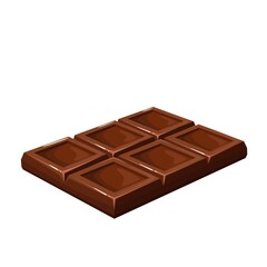 Chocolate bar vector icon. Chocolate sweets illustration for ad design confectionery shop