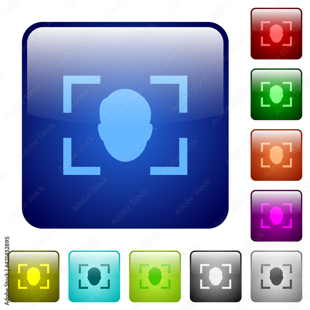 Poster camera selfie mode color square buttons