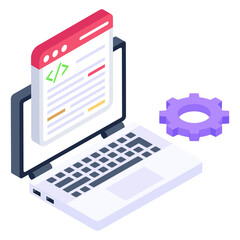 
Charts inside monitor denoting isometric icon of data science 

