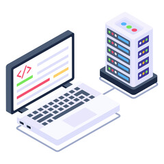 
Isometric editable design icon of global server network 

