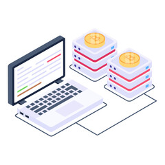 
Isometric trendy icon of blockchain, editable vector 

