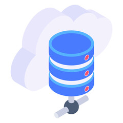 
An icon on web hosting in isometric vector 

