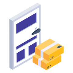 
Trendy vector design of pallet isometric icon 

