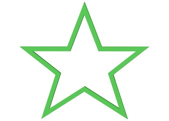Obraz premium green star icon