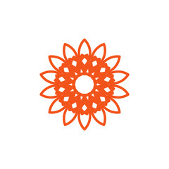 flower vector icon, Pictograph of flower. Stock Vector illustration isolated on white background.