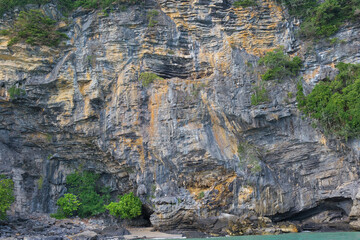 Granite cliff mountain, it is one type of rock which forms from magma as a beautiful natural theme.