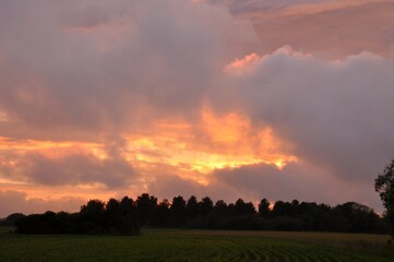 Sunset at Plérin in Brittany