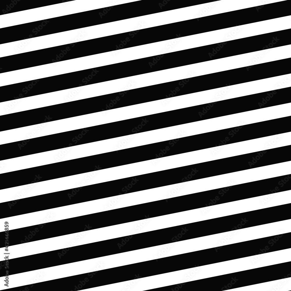 Poster Digonal Lines Black White Pattern. Vector Diagonal Stripes.