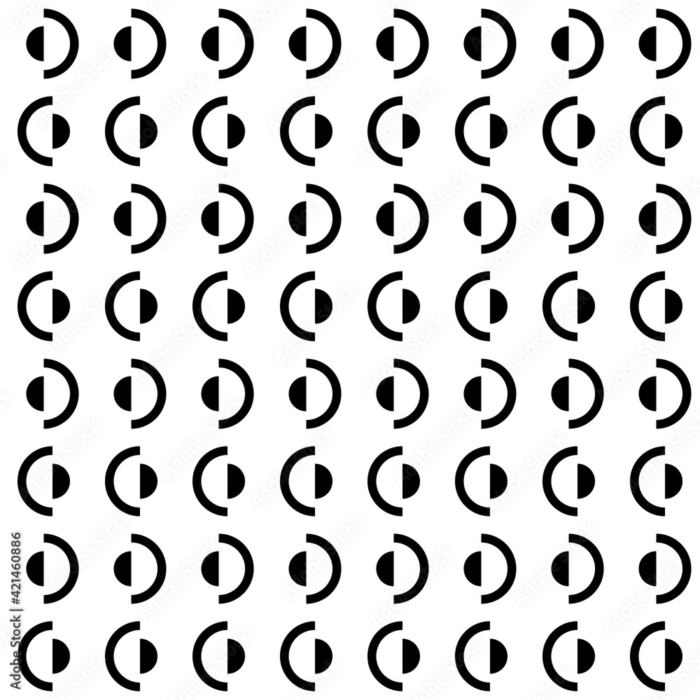Poster Half Circle Abstract Pattern. Vector Abstract Circles Pattern.