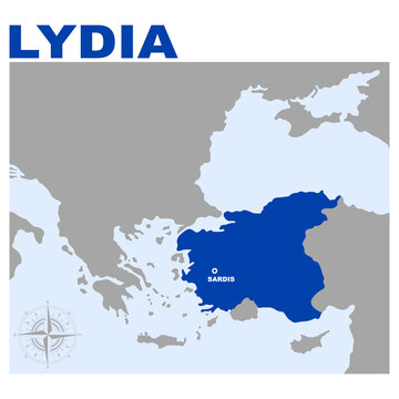  vector map of Lydia for your project