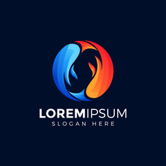 abstract fish logo design vector illustration