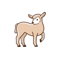 Lamb icon set. Different type of animal. Vector illustration for emblem, badge, insignia.