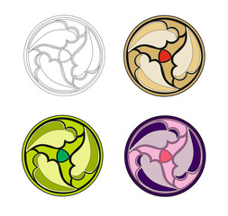 CLASSIC ARTISTIC DECORATIONS AND EMBLEMS ANCIENT ROMAN AND GOTHIC STYLE, FRIEZES AND DECORATIVE STENCILS