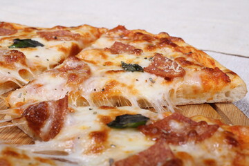 Italian Pizza decorated with a nice serve.
