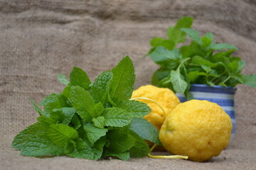 lemon and mint