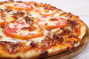 Italian Pizza decorated with a nice serve.