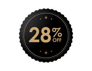 28% OFF Sticker, 28 percent discount Special Offer Price Label