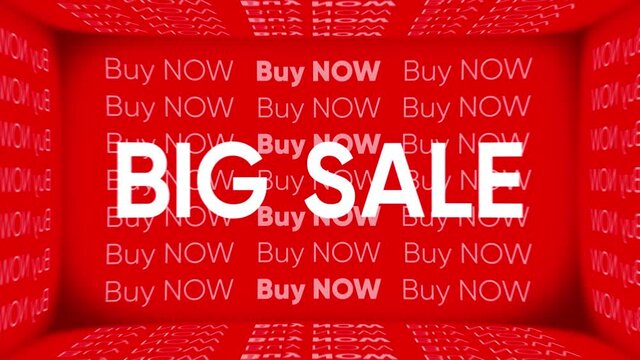 Big Sale. Digital animation Zoom Buy NOW. Advertising Animated Banner. Kinetic Typography Animation. Creative typography.