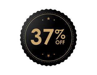 37% OFF Sticker, 37 percent discount Special Offer Price Label