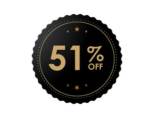 51% OFF Sticker, 51 percent discount Special Offer Price Label