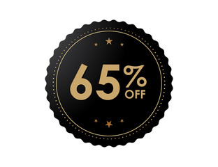 65% OFF Sticker, 65 percent discount Special Offer Price Label