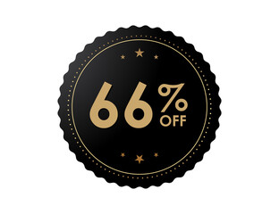 66% OFF Sticker, 66 percent discount Special Offer Price Label