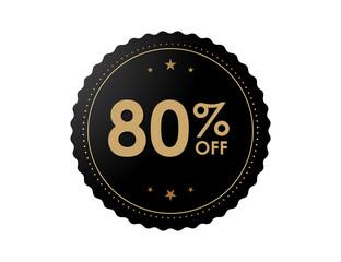 80% OFF Sticker, 80 percent discount Special Offer Price Label