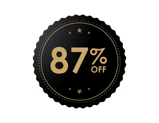 87% OFF Sticker, 87 percent discount Special Offer Price Label