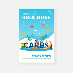 Tiny people eating carbs to gain weight with wheat snacks flat vector illustration. Cartoon women fasting and going on delicious diet. Unhealthy food and nutrition concept