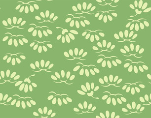 Japanese Petal Leaf Wave Vector Seamless Pattern