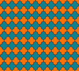 Noble Moroccan Seamless Pattern. Traditional Islamic Lantern Background. Ramadan Kareem