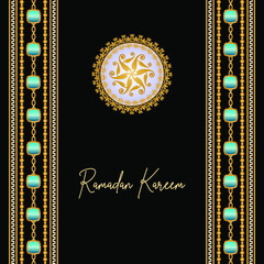 ramadan kareem card vector background	