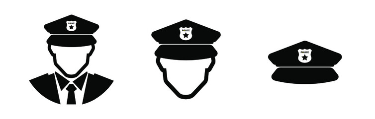 police icon on white background	