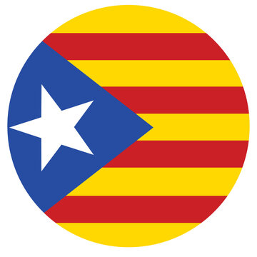 Vector flag of Catalonia. Catalonian flag. Autonomous community in Spain