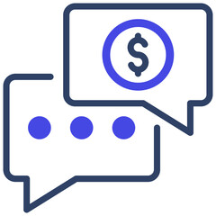 Icon of financial message flat design