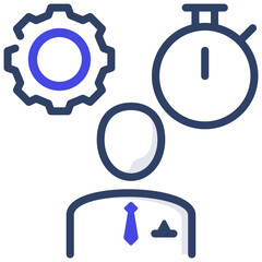 Obraz premium Icon of business manager flat design