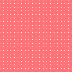 White and pink Polka Dot seamless pattern. Vector background.