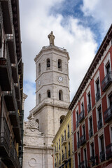 Tower of the cathedral of Valladolid. Castile and Leon, Spain