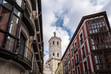 Fototapeta premium Tower of the cathedral of Valladolid. Castile and Leon, Spain