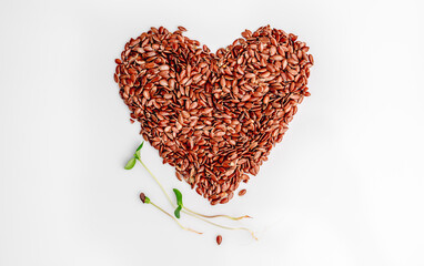 Flax ceed isolated on white backgroung