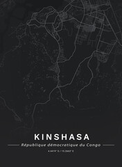 Map of Kinshasa, Kongo