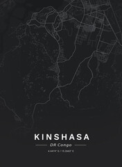 Map of Kinshasa, Kongo