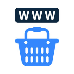Online shopping, web store, online market icon. Vector graphics.