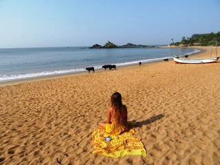 Der Om Beach, ein wunderschöner Strand in der Nähe von Gokarna / Karnataka in Südindien