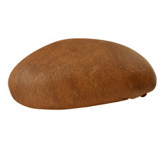 Coffee bean closeup, 3D rendering isolated on white background