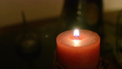  close up footage of the flame on a candle