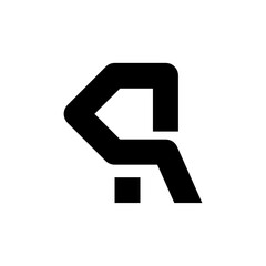 Vector Logo Letter R Real Estate House Angled Backwards