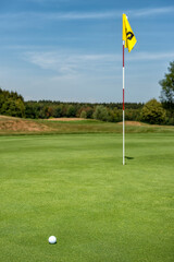 Obraz premium Golfball auf Rasen