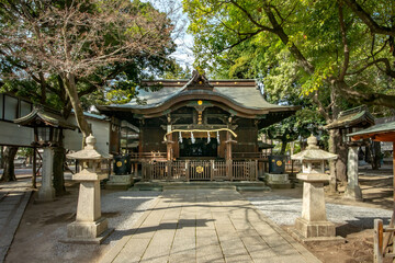 Fototapeta premium 埼玉県川口市の川口神社と境内社の梅ノ木天神社
